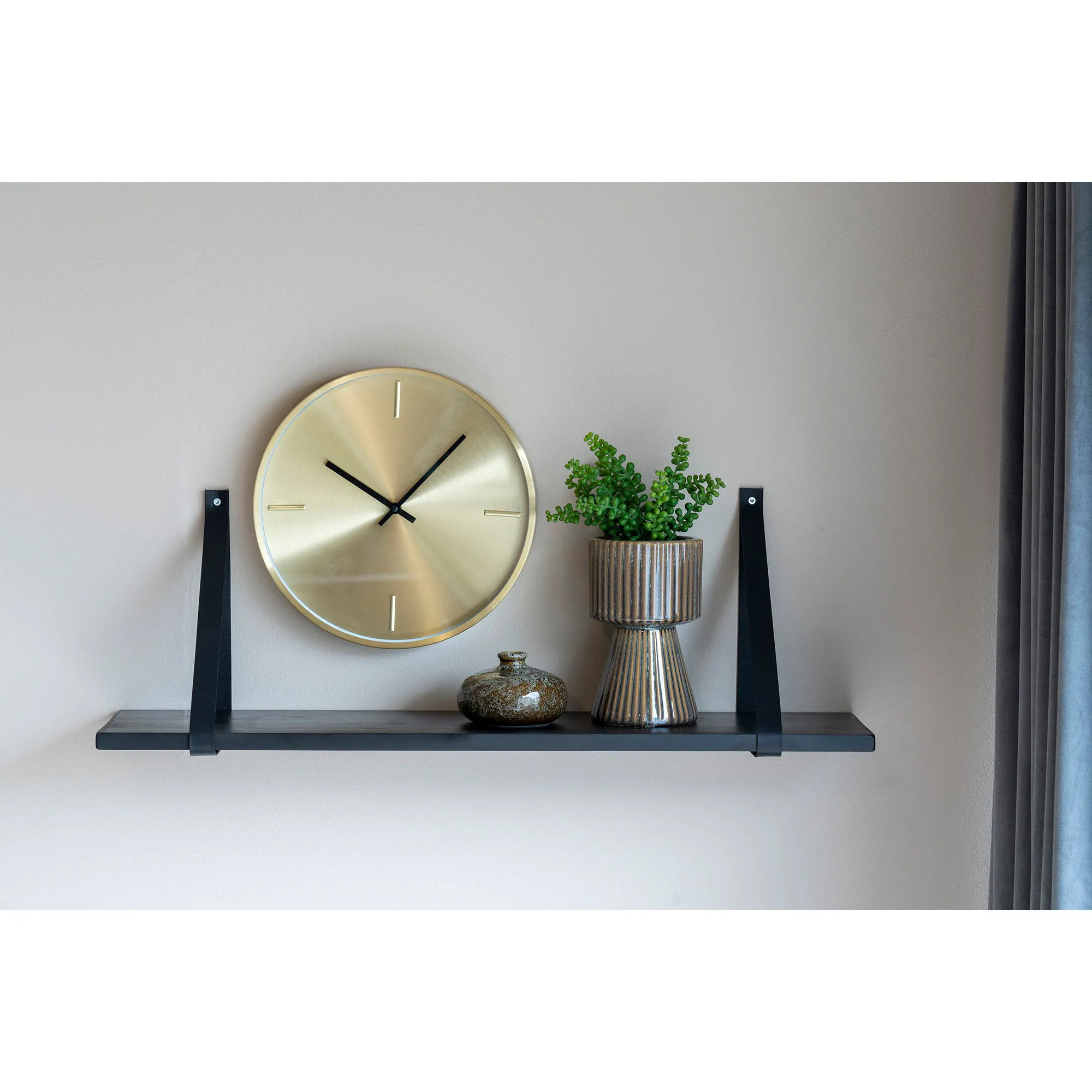 Forno Półka 3 Skórzane paski 80x120 Czarny - 4292015