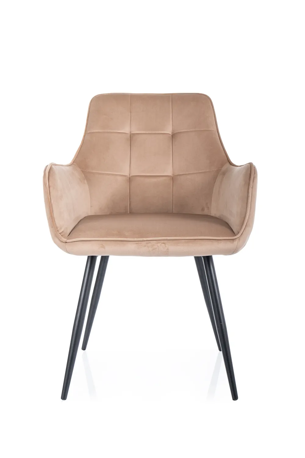 KRZESŁO LEMON VELVET CZARNY STELAŻ/BEŻ BLUVEL 28 - LEMONVCBE