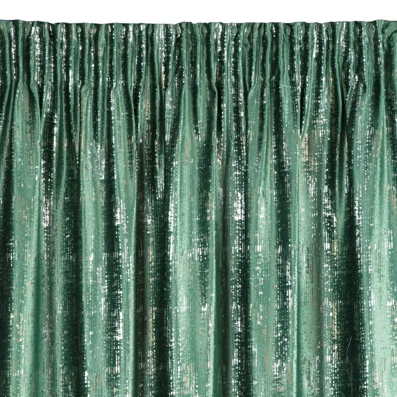 ZASŁONA GOTOWA VILMA NA TAŚMIE 140 X 270 CM CIEMNOZIELONY - EU_372838