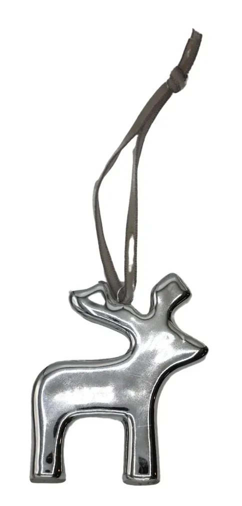 Zawieszka ceramiczna RENIFER srebrna
