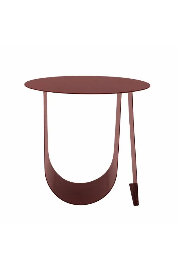 Stolik pomocniczy okrągły CHER 45 cm czerwony