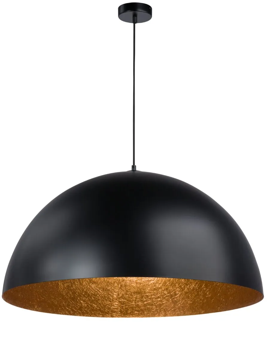 Lampa wisząca SFERA 90 czarno-miedziana
