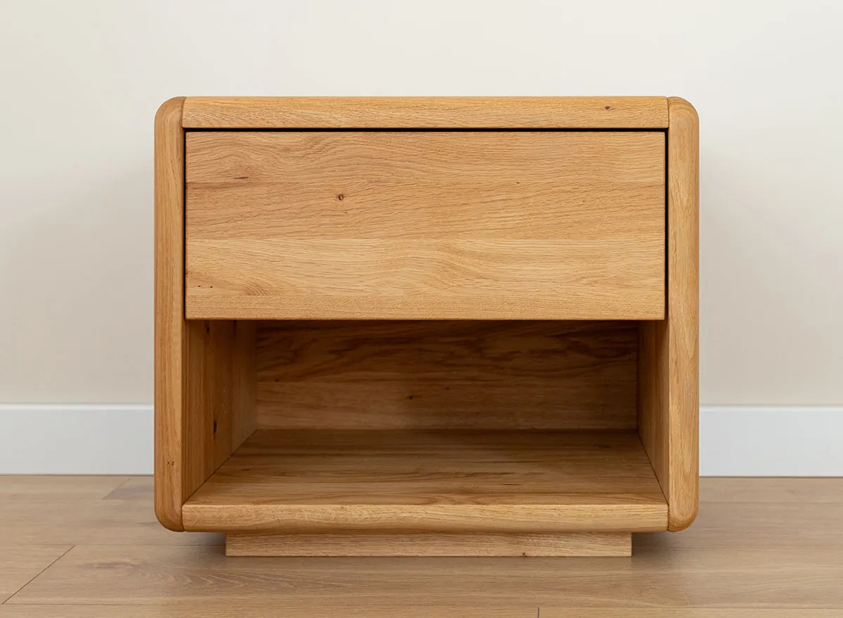 Szafka nocna dębowa z 1 szufladą i półką RONDA Dębowy Sen dąb olejowany - ZINAK1