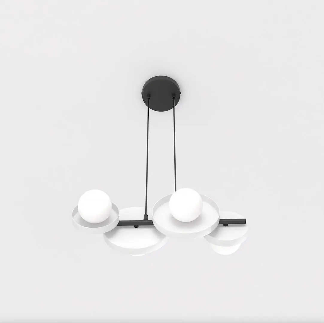 Lampa wisząca metalowa MODEL 4 biała - 1487/4