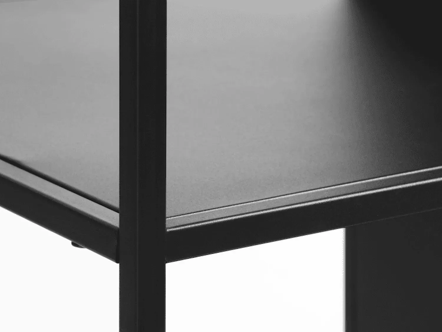 Regał wysoki MALIBU 1-drzwiowy czarny/złoty - UN_46190600