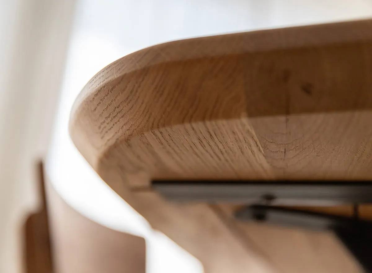 Stół dębowy SISTINA 160x90 na metalowych nogach, naturalny, olejowany - SISTINA160X90