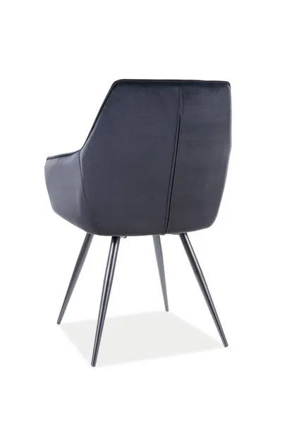 Krzesło LILIA VELVET Bluvel 19 aksamitne czarne - LILIAVCC