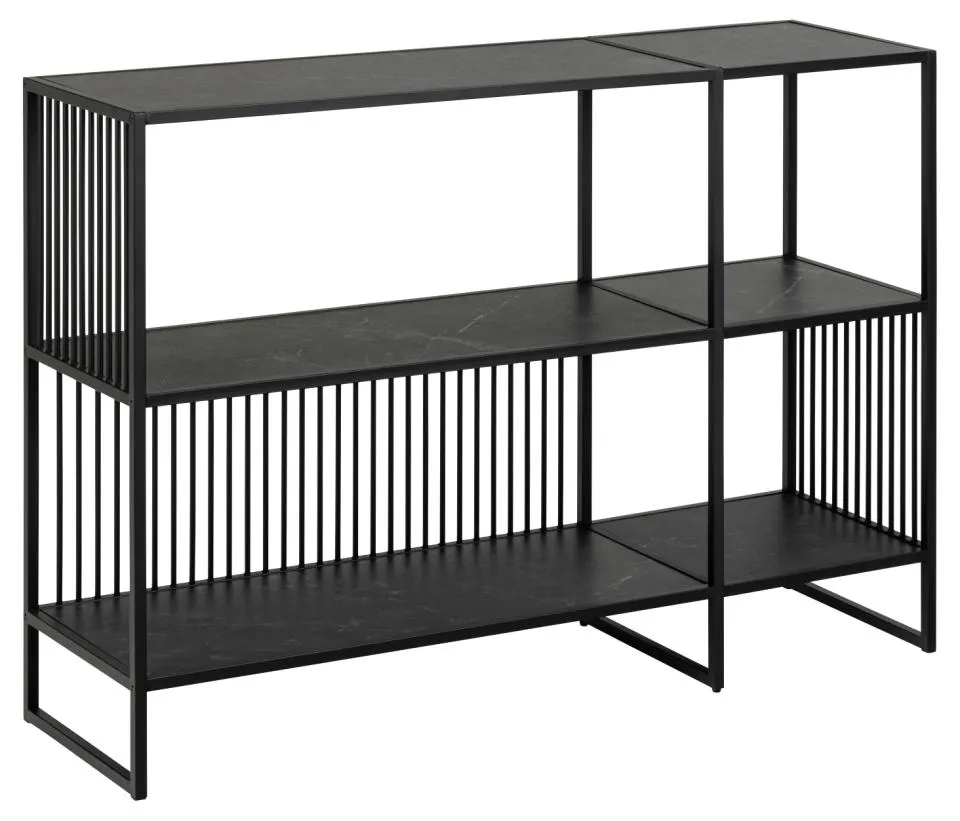 Regał niski STRINGTON 120x83x35 czarny Regał niski STRINGTON 120x83x35 czarny