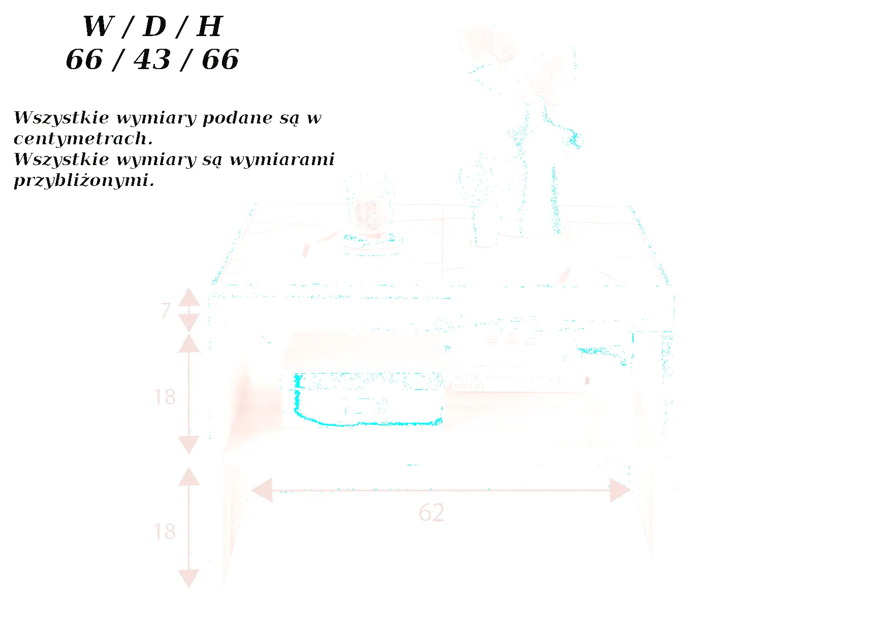 Stolik kawowy dębowy PRESENT 66x66 z półką - GK_103623140202