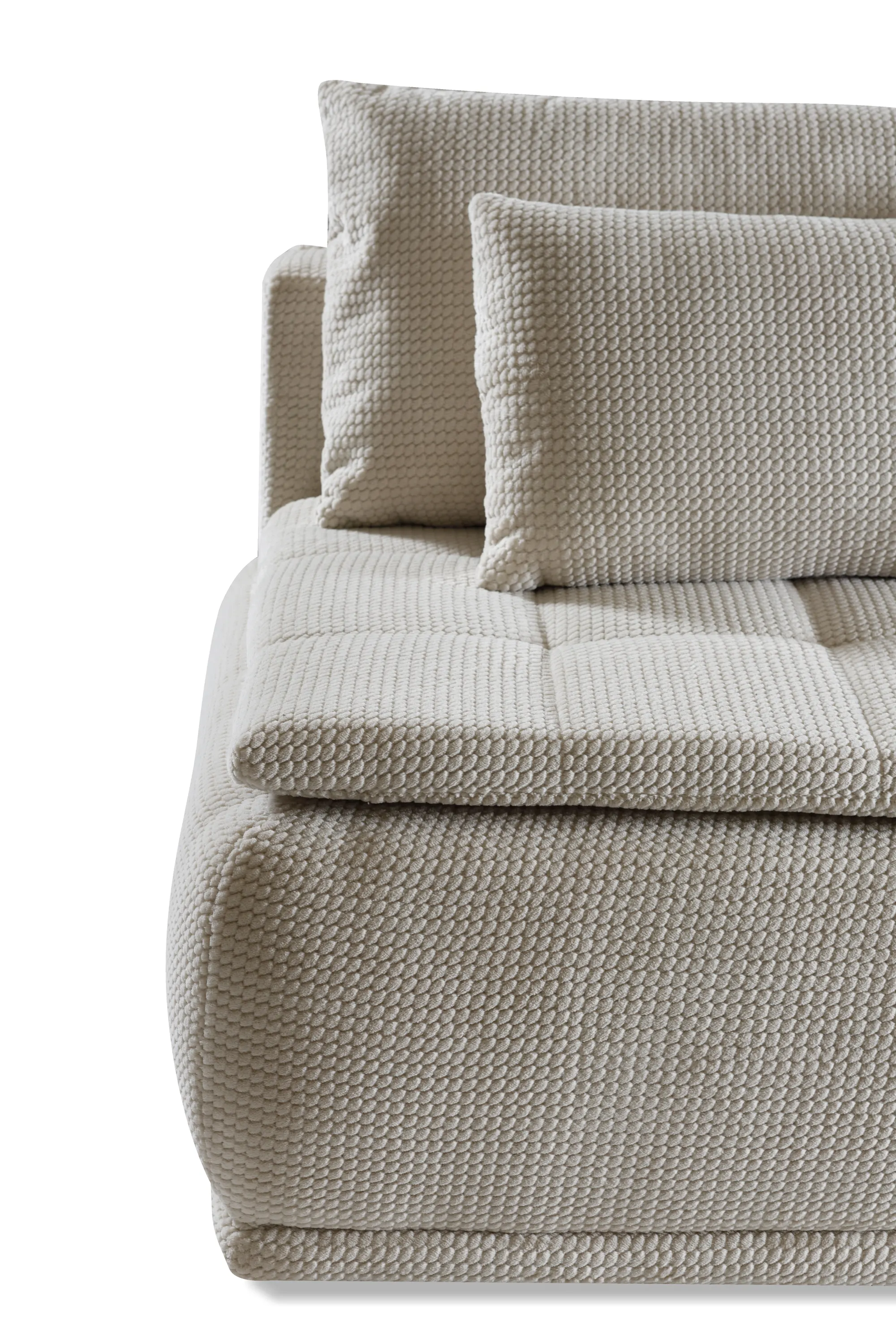 Sofa rozkładana z pojemnikiem BRETON MUSE 215 cm beżowa — zdjęcie 8