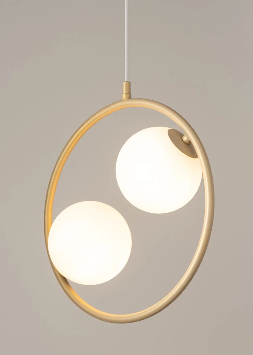 Lampa wisząca AQUA 2 biało-złota - SI_33412