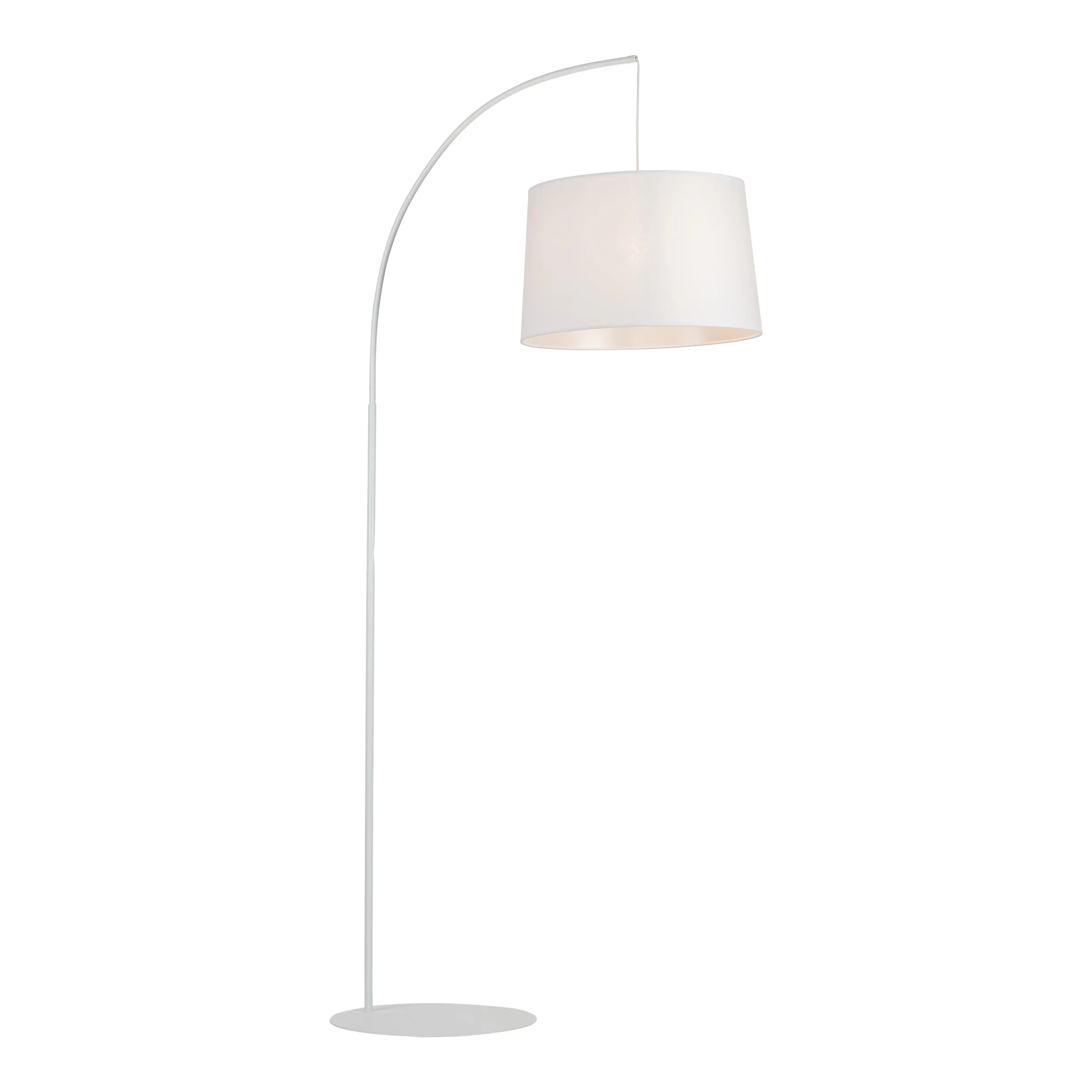 Lampa podłogowa ORTA biała na metalowej podstawie 200x90x45cm - TK_5416