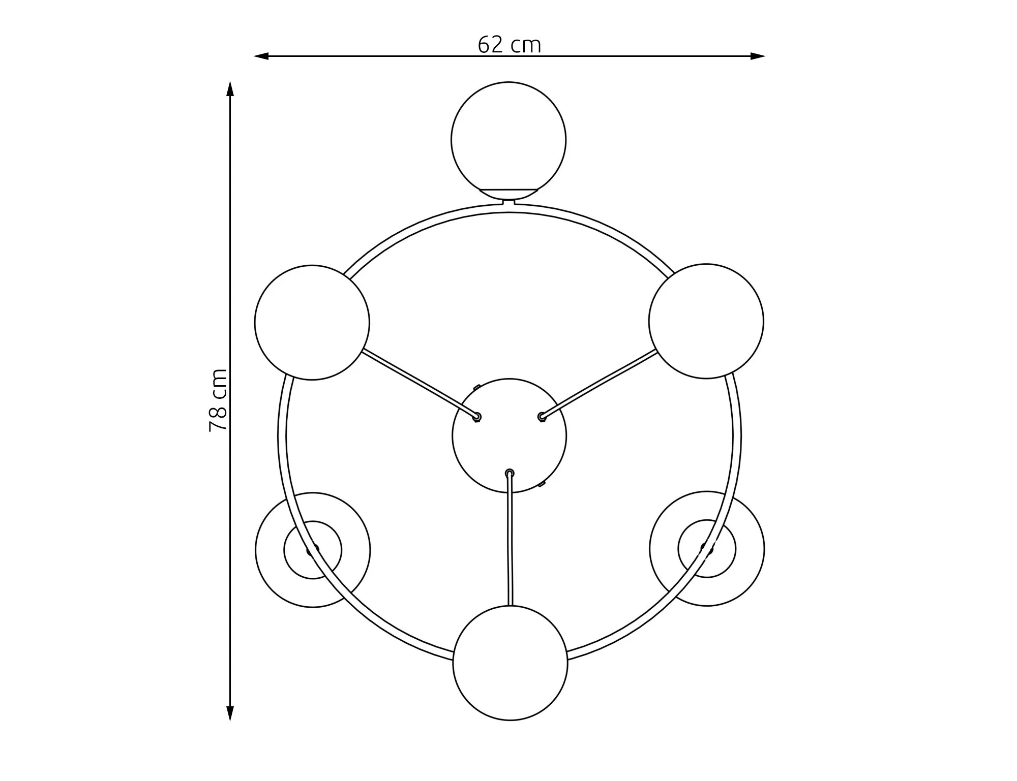 lamp, kula, okrągła, geometryczna, żyrandol