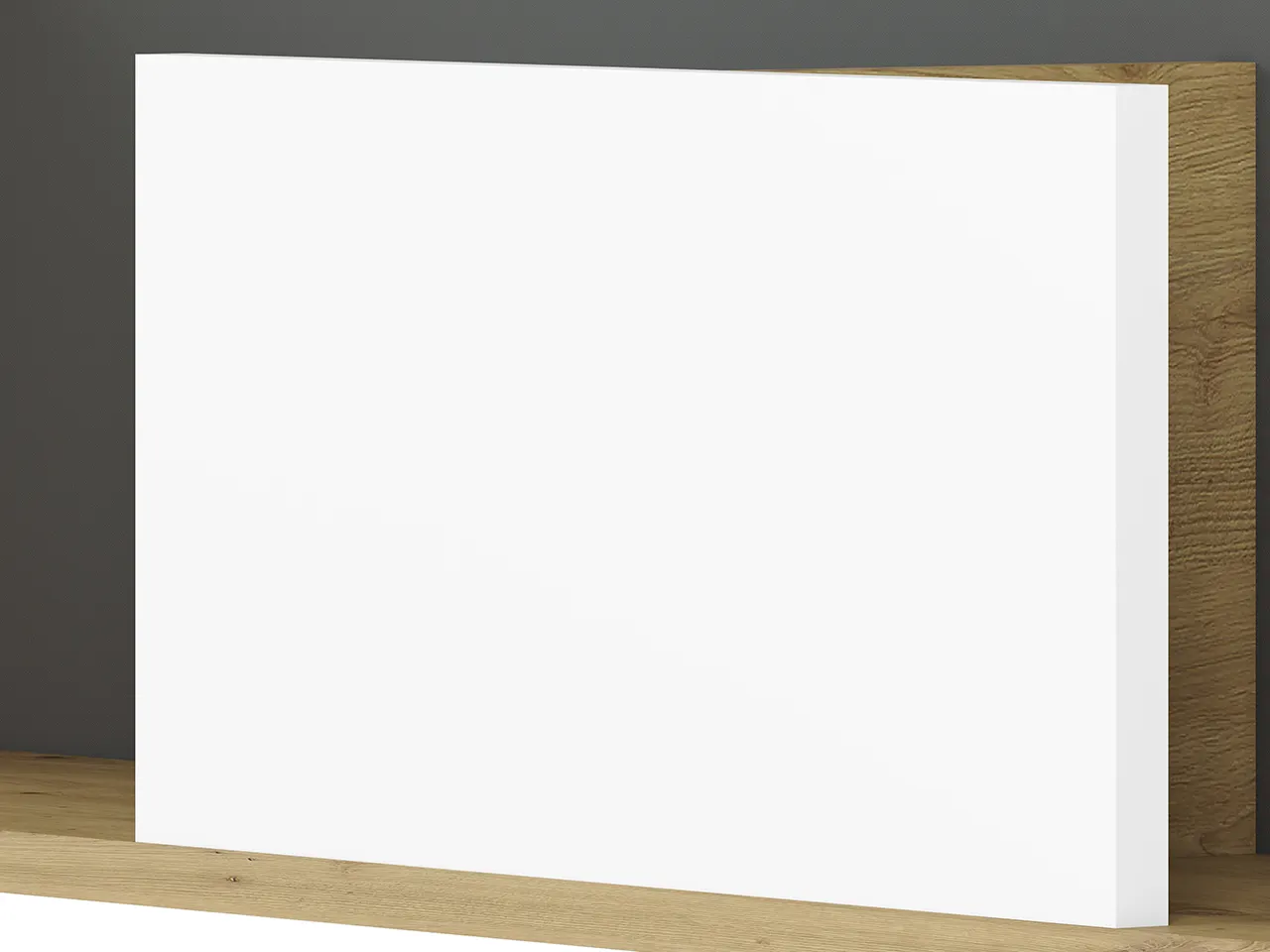 Półka wisząca z przegrodą FINI 10 biały, antracyt, dąb artisan 116 cm - 1FINI10-001