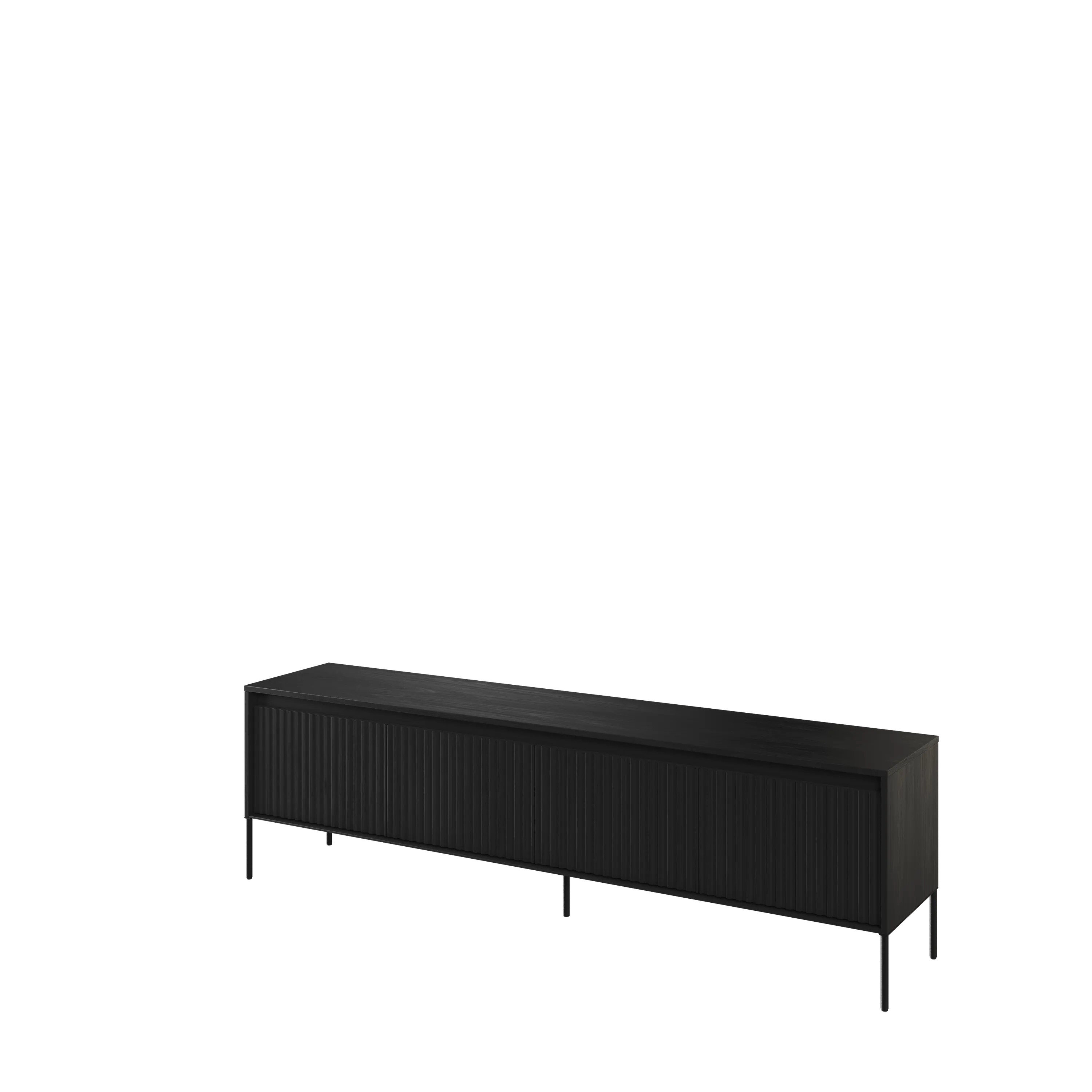 Szafka RTV z oświetleniem TREND TR-06 4D 192cm czarna