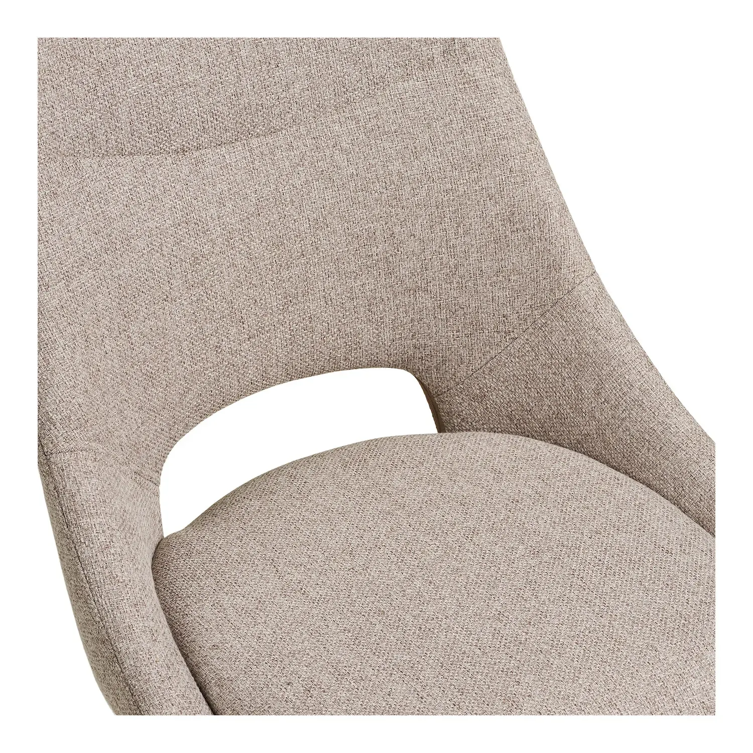 Krzesło obrotowe tapicerowane DOKKA piaskowe czarne nogi - 1001470