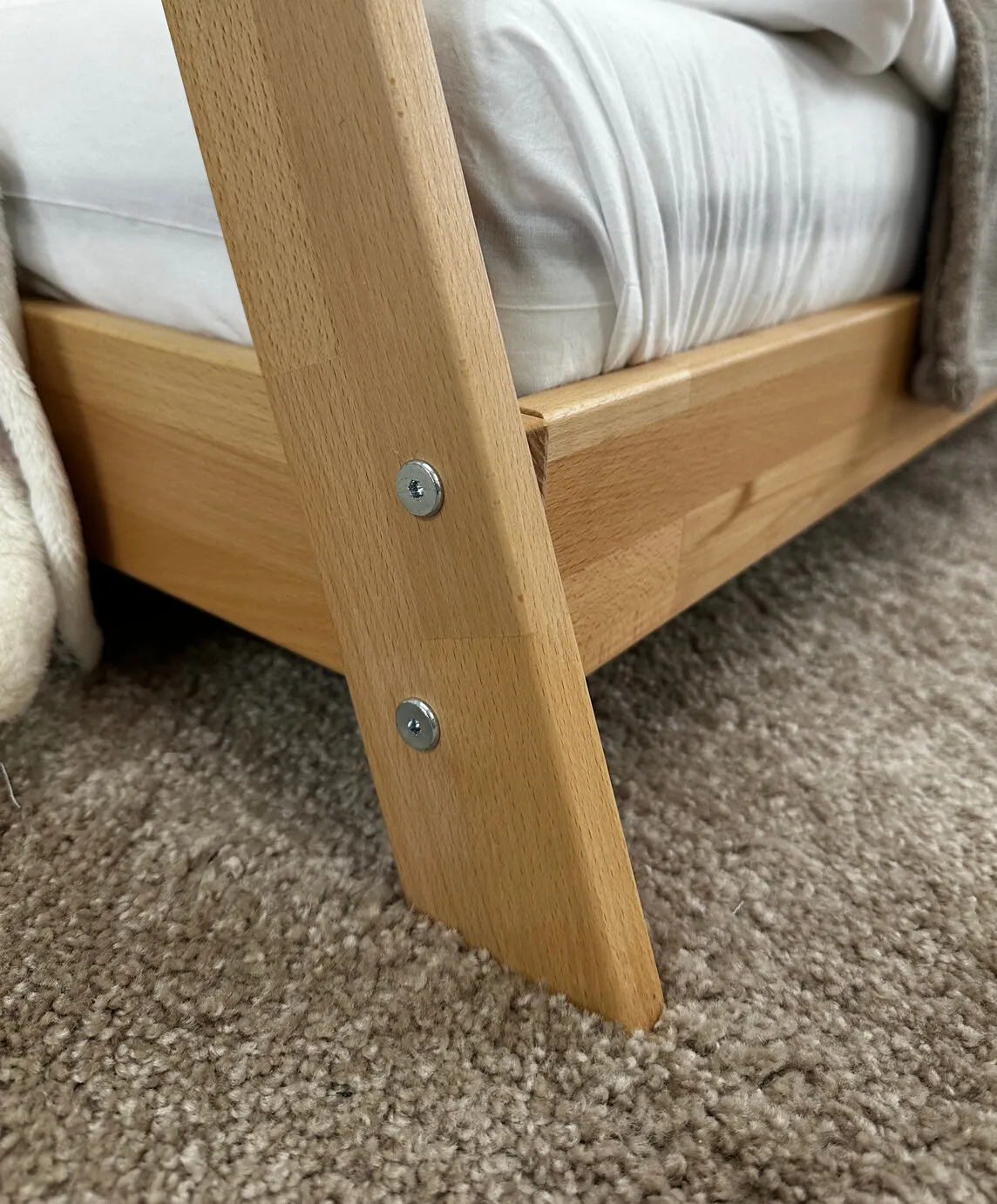 Łóżko drewniane tipi TENT 90x200 bukowe naturalne - LTENTBUK90