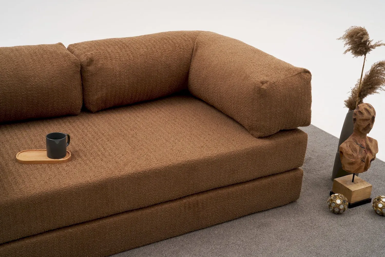 Sofa 3-osobowa rozkładana COMFORT brązowa - ASI_825BLC5220