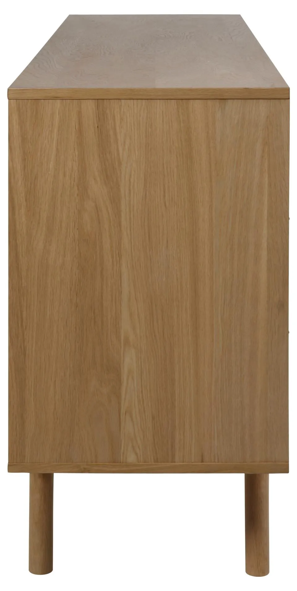 Komoda 2-drzwiowa z 4 szufladami ANAIS 180x44x84 Fornir dębowy olejowany — zdjęcie 7