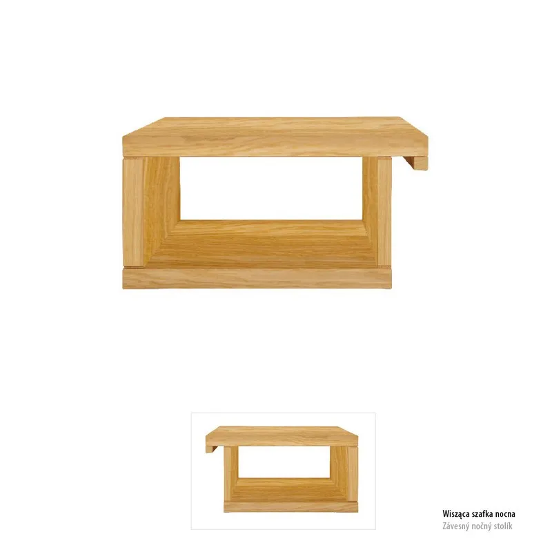 Szafka nocna dębowa SN217 kakao DREWMAX