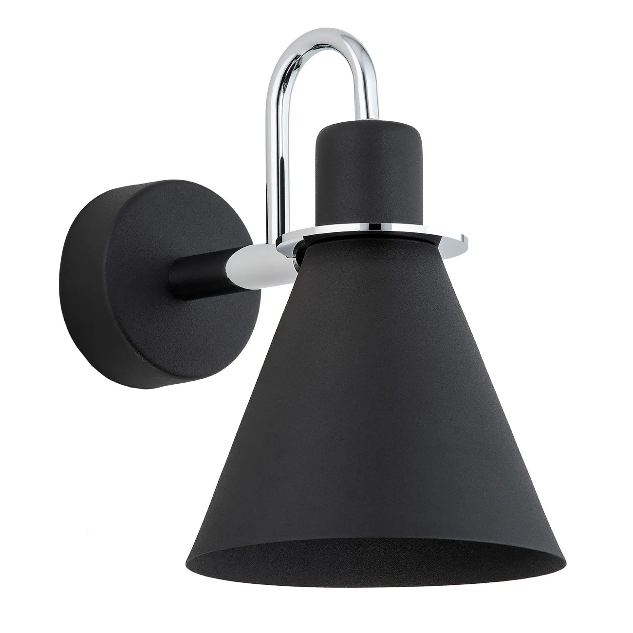 Kinkiet BEVERLY metalowy czarny z elementami chromowanymi 22x14cm - 4709