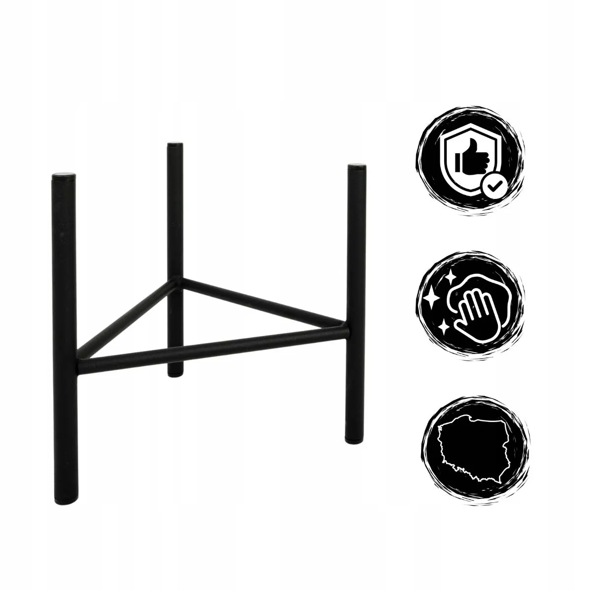 Kwietnik-stojak na donice metalowy DIJON L czarny - LD_TZ000056