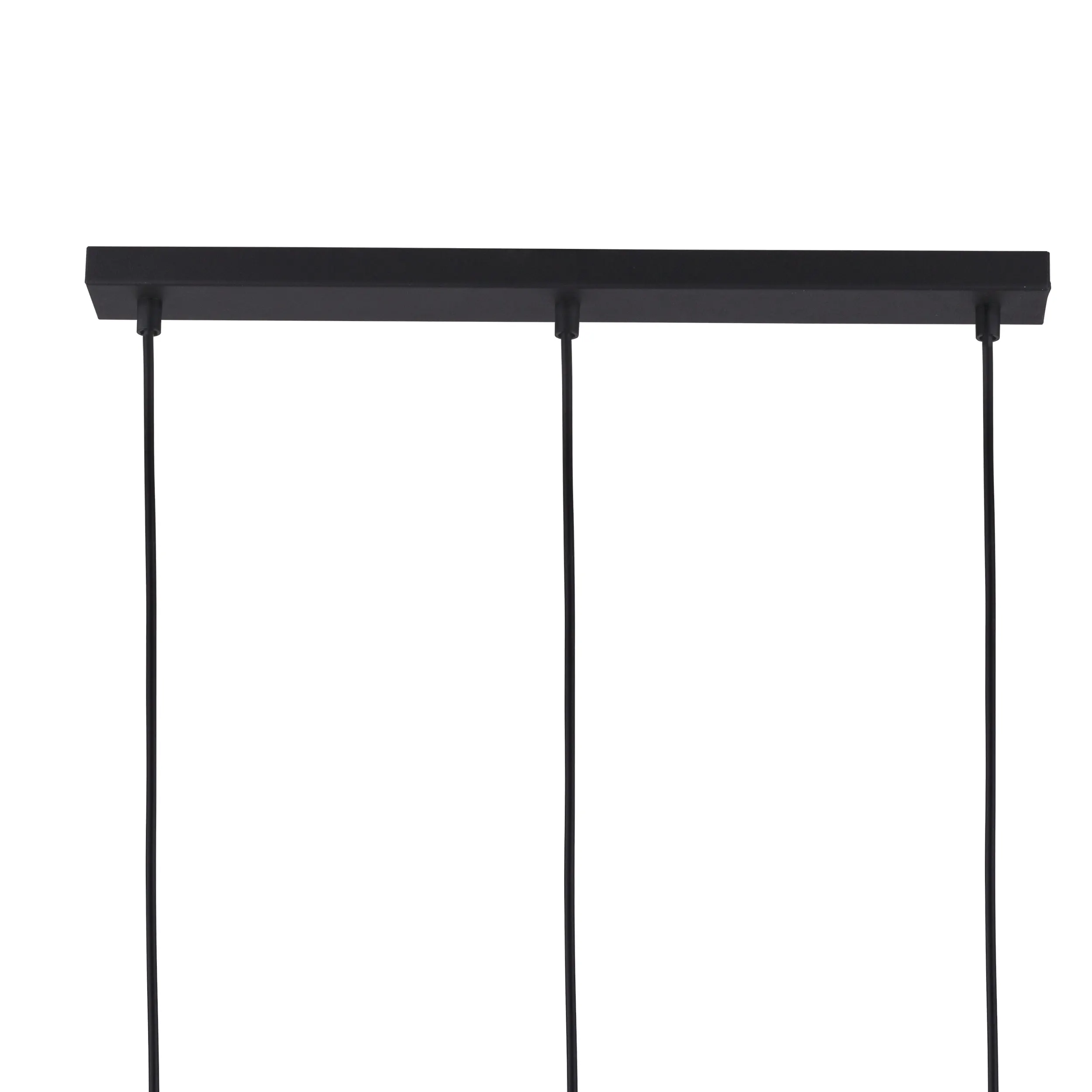 Lampa wisząca ALAMBRE czarna ze złotymi elementami na metalowej listwie 135x84x28cm - TK_2699