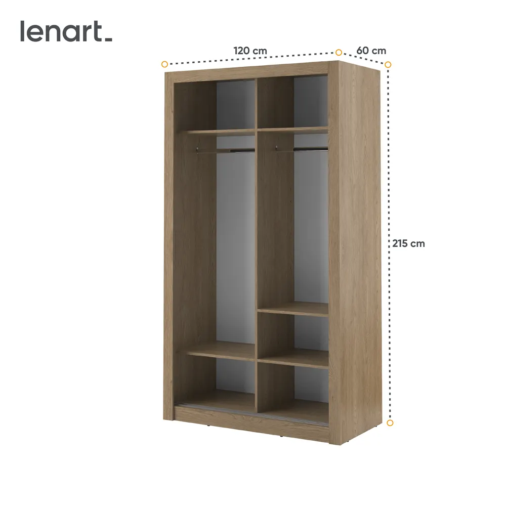 Szafa 2-drzwiowa ARTI AR-06 120cm dąb shetland - AR6DH