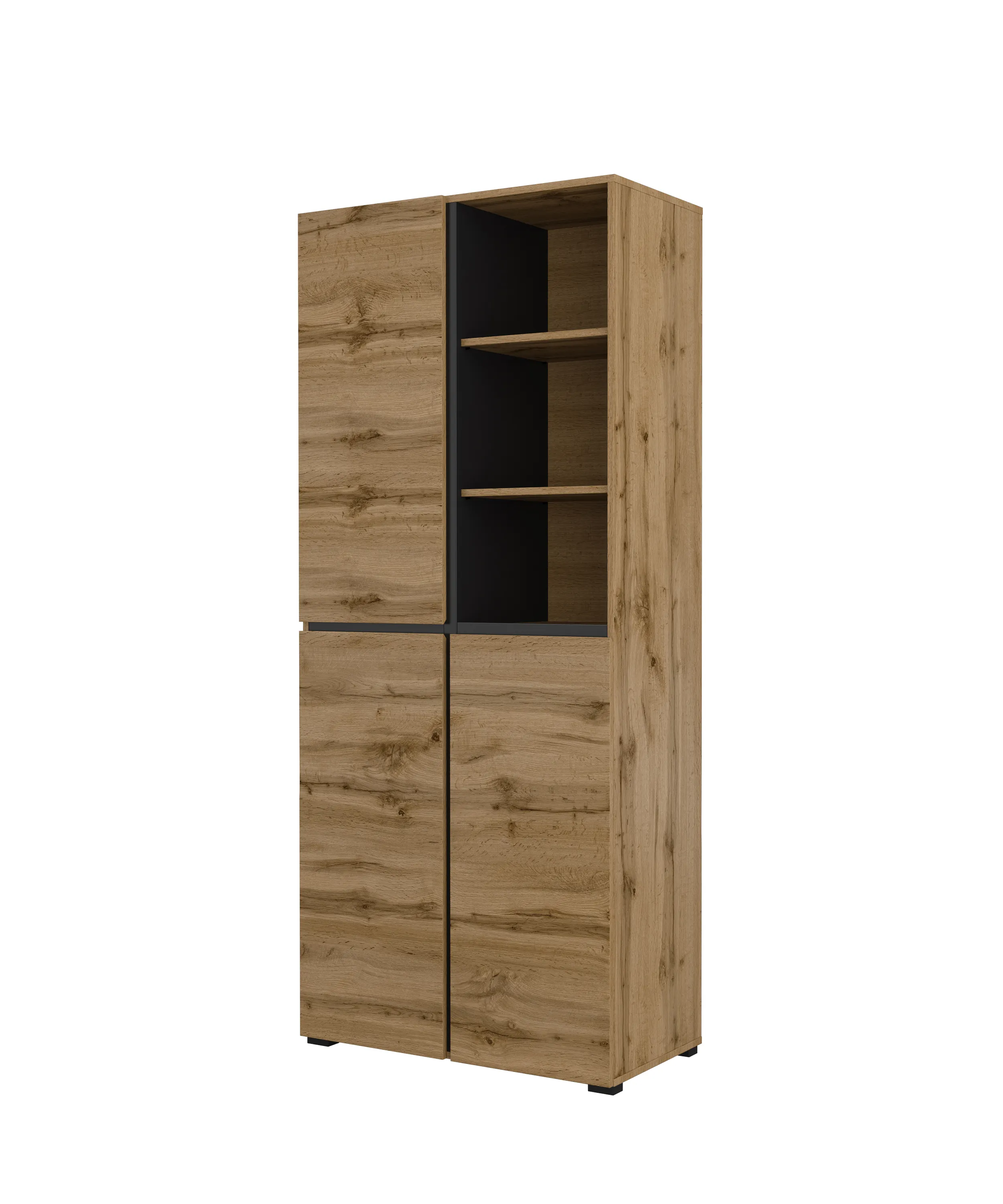 Regał 3-drzwiowy CROSS 80x183 dąb wotan