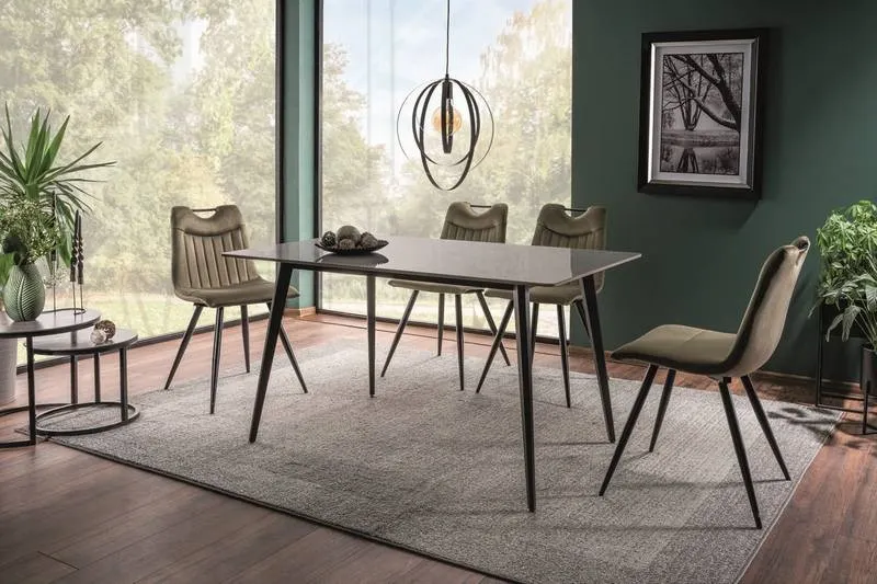 Stół loftowy IVY Szary/Czarny 80x140 Signal - IVYSZC140