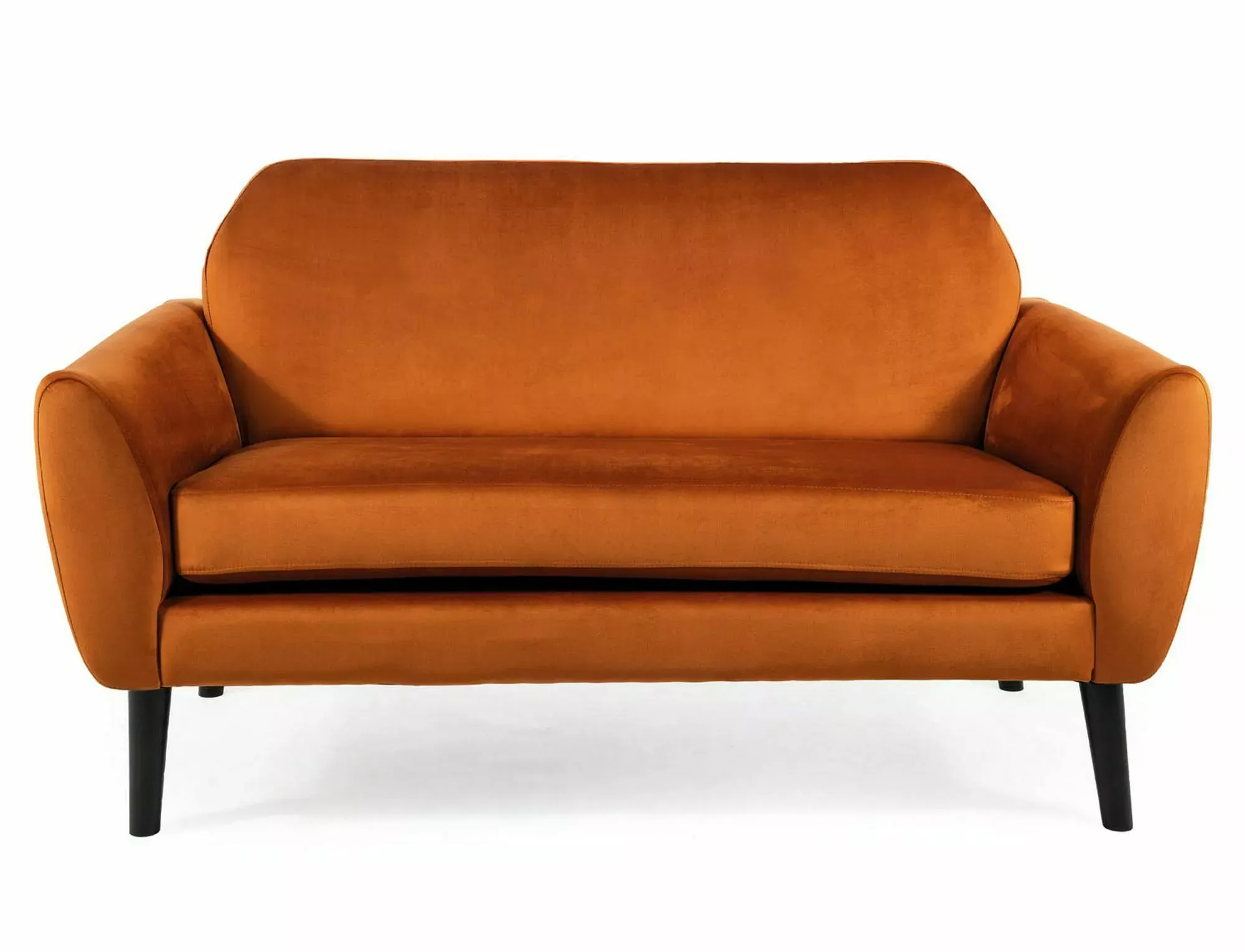 Sofa dwuosobowa MENA VELVET Bluvel 4215 cynamonowa wenge - MENAVCYW