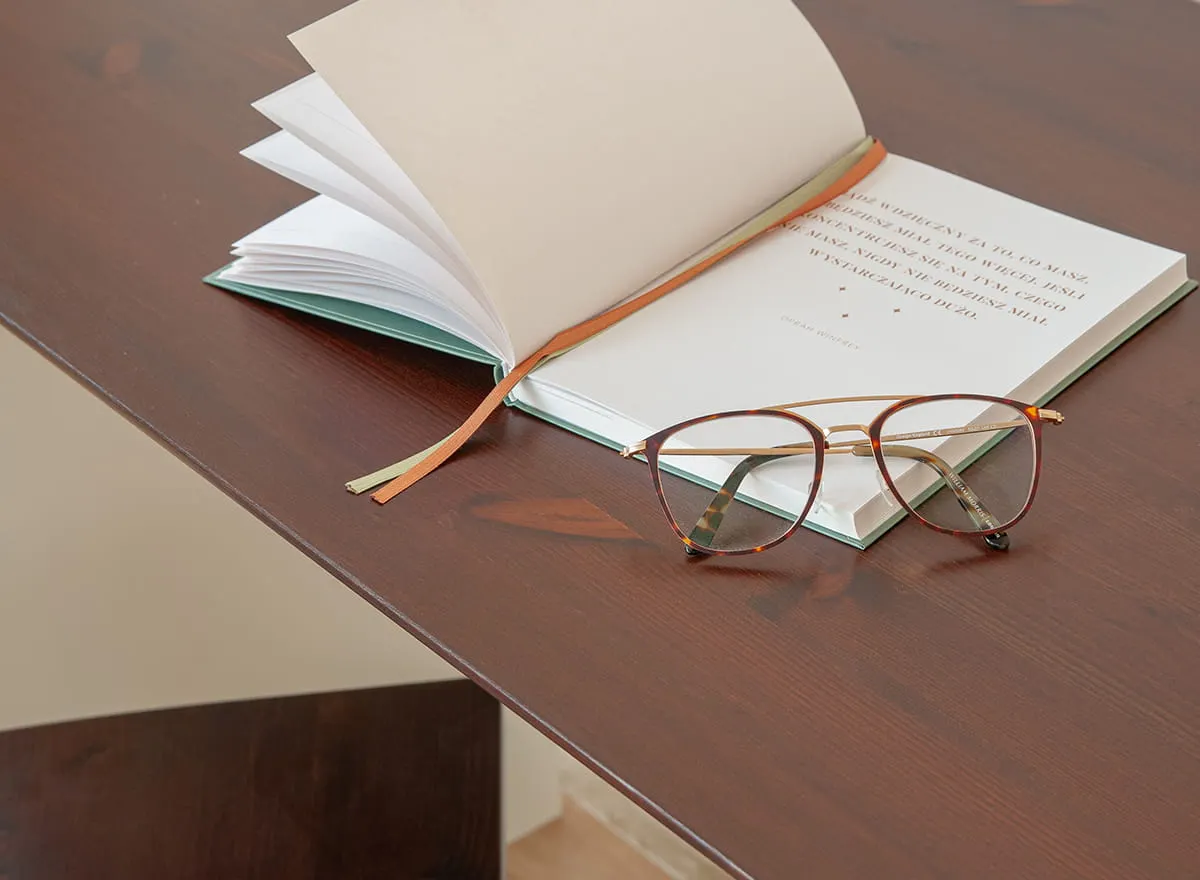 Biurko sosnowe z szafką i szufladą BELLUNO ELEGANTE biały orzech - PL031B/O