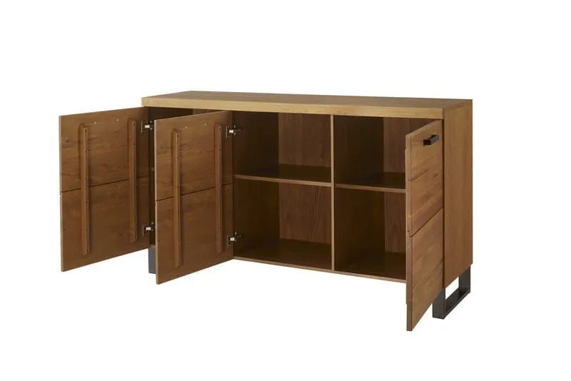 Komoda 3-drzwiowa PRATTO 45 dąb rustical czarny 150x90x42cm - TH-100-1430