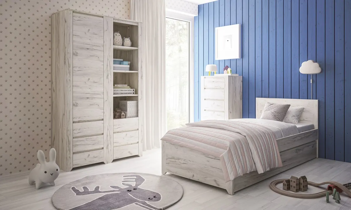 Łóżko młodziezowe ANGEL 90x200 z szufladą - 6001091000017