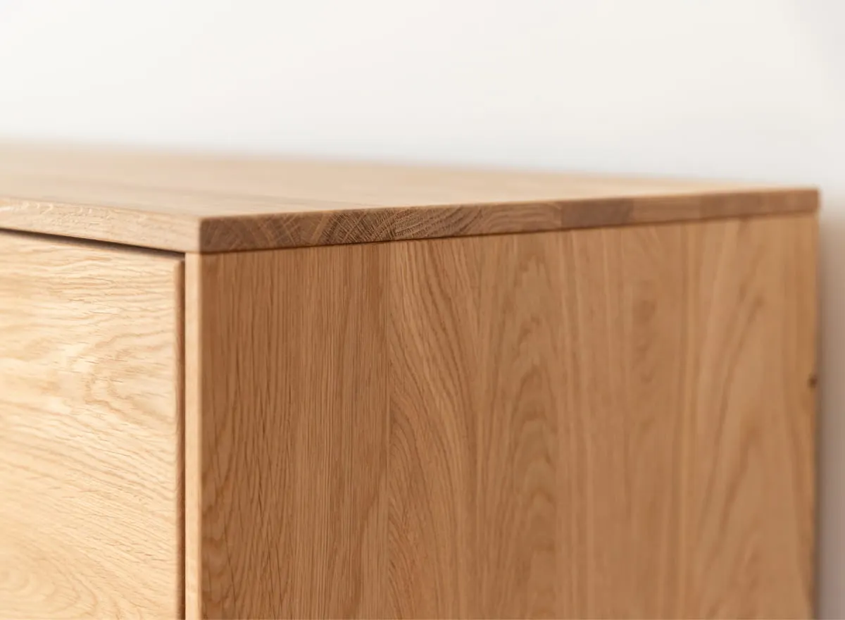 Komoda dębowa 3-drzwiowa plaster drewna TIRANO Dąb olejowany - ZITIR05H