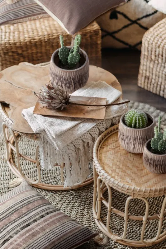 POSZEWKA BOHO 4 45 X 45 CM PUDROWY RÓŻ - EU_410623