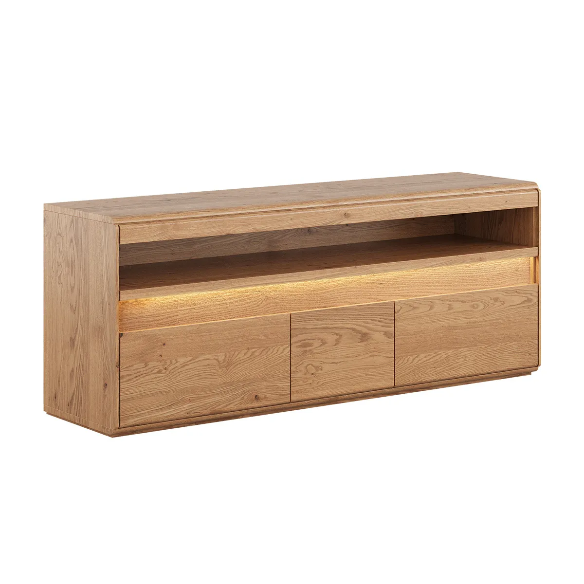 Szafka RTV drewniana DIVISIONE listwa led 165 cm dąb olejowany Szafka RTV drewniana DIVISIONE listwa led 165 cm dąb olejowany