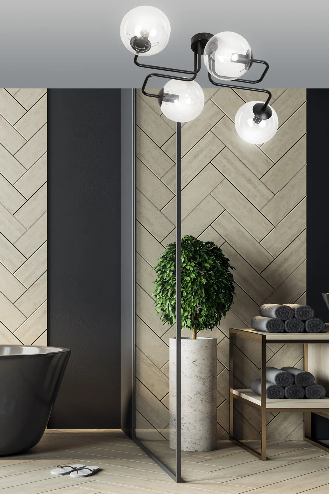 Lampa sufitowa BRENDI Czarny 831/4 - 831/4