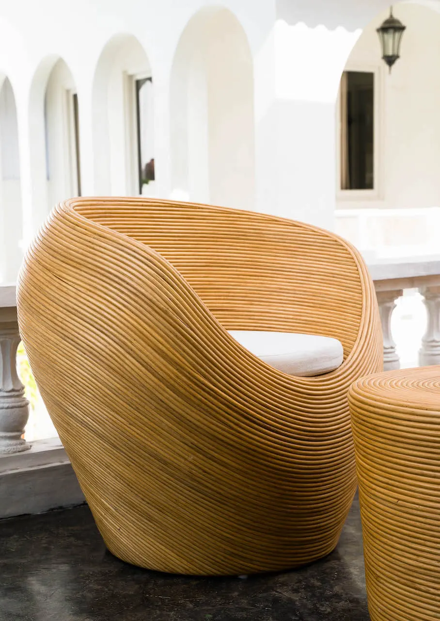 FOTEL RATTANOWY TEGAL JASNY