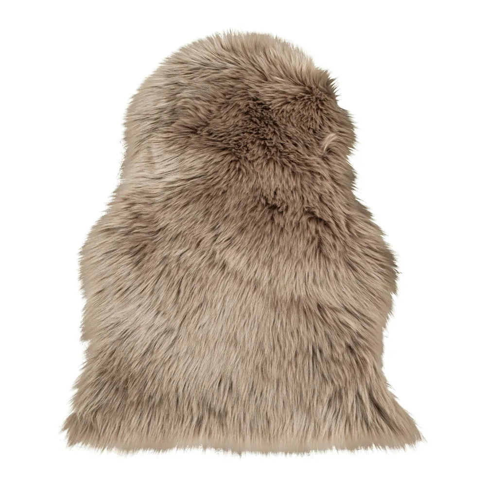 Skóra jagnięca sztuczna LAMBSKIN 50x85 cm jasny brąz Wystrój domu, Odzież, futro, Niedźwiedź, Dywan