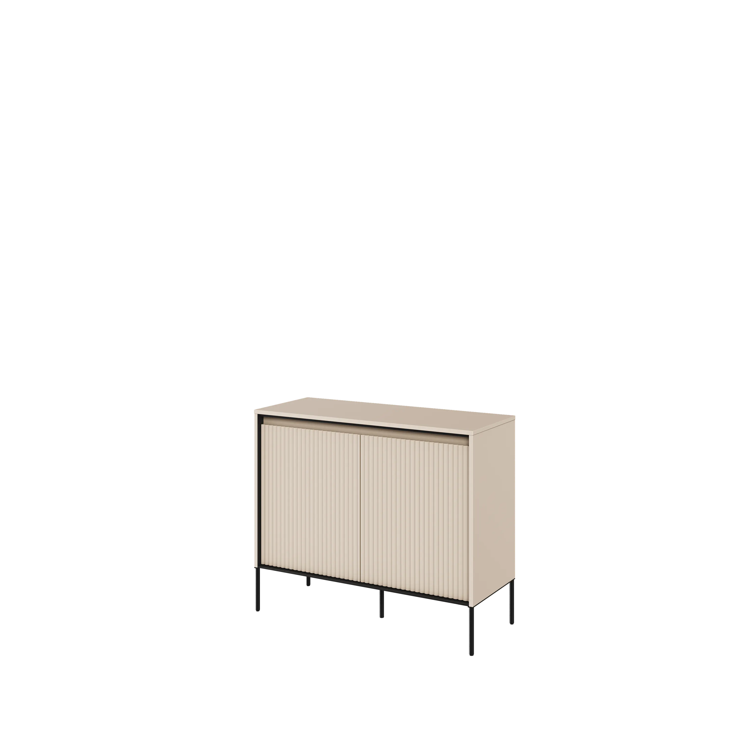 Komoda z oświetleniem TREND TR-02  2D beż piaskowy/czarny