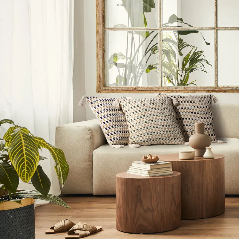 POSZEWKA BOHO 45 X 45 CM KREMOWY - EU_415483