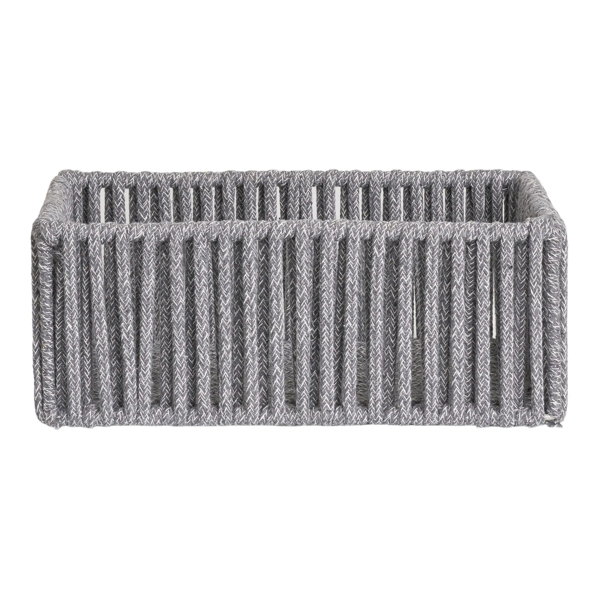 Kosze ARESE zestaw 3 sztuk bawełna metal szary - 4401559