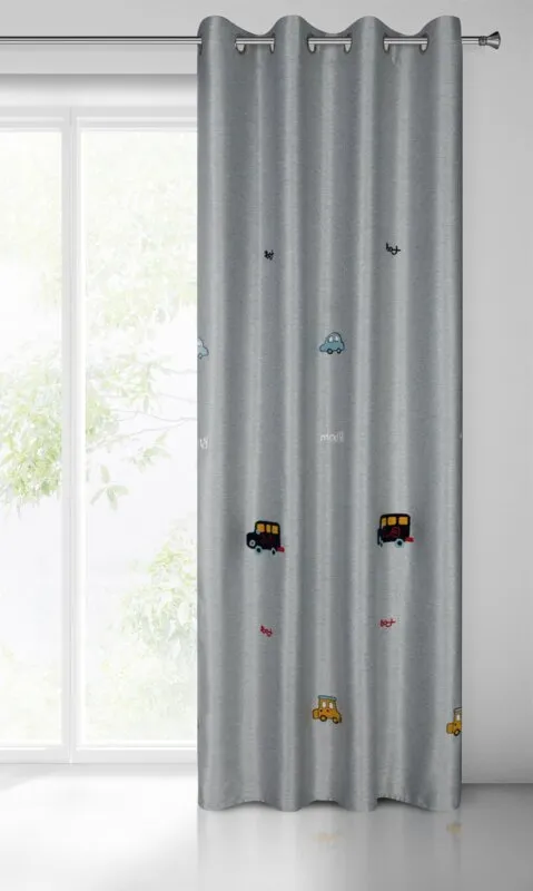 ZASŁONA GOTOWA ALVIN 140 X 250 CM SREBRNY - EU_417864