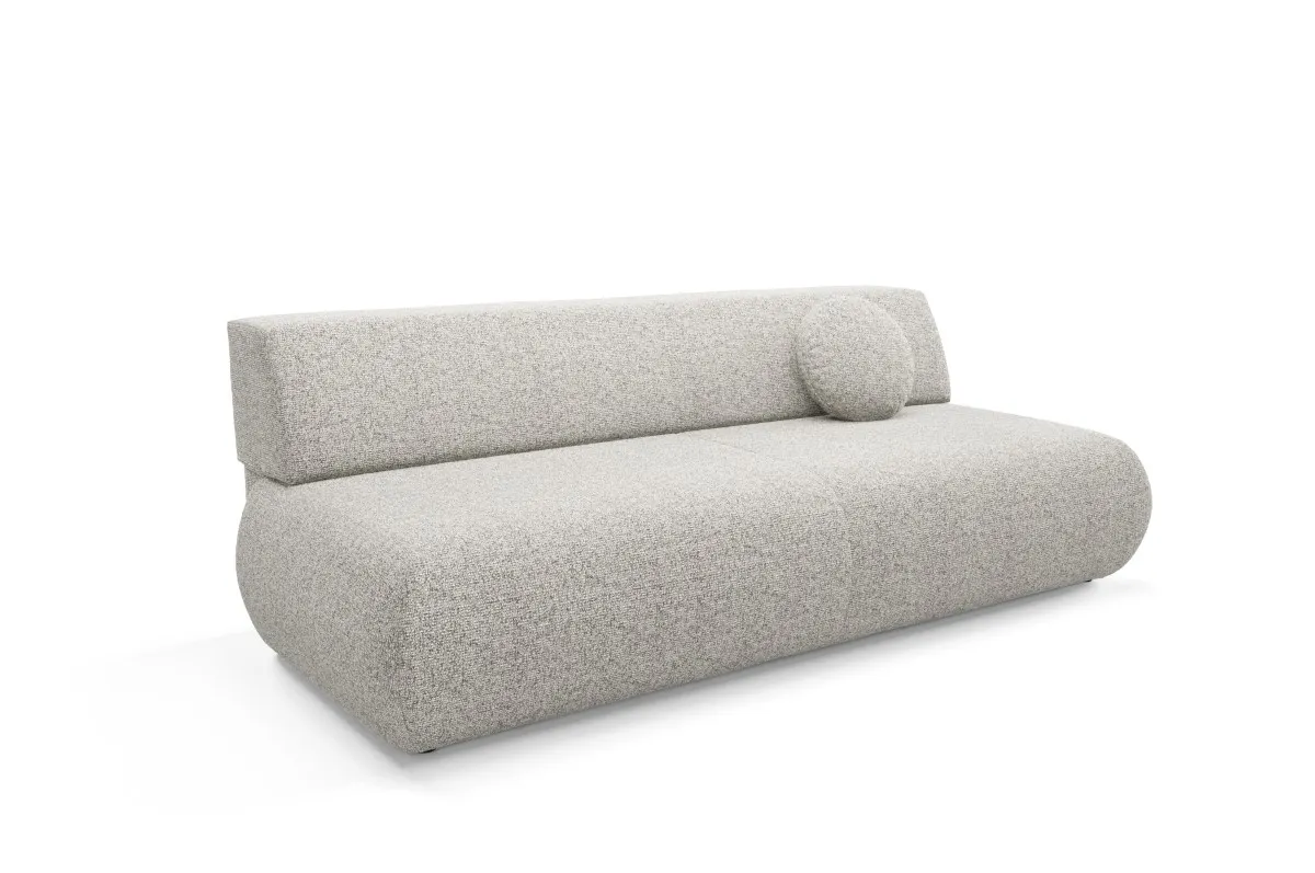 Sofa rozkładana z pojemnikiem PUENTE 214 cm jasny beż Poduszka, Wystrój domu, Kanapa, Meble
