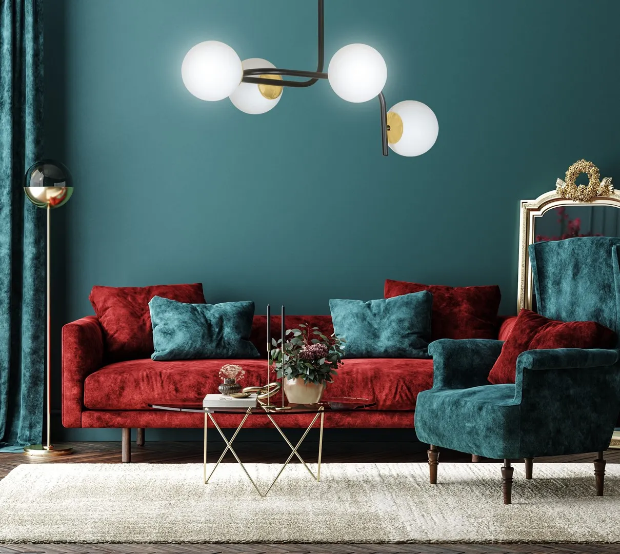 Lampa sufitowa RAGNAR Czarny/Złoty 1032/4A - 1032/4A