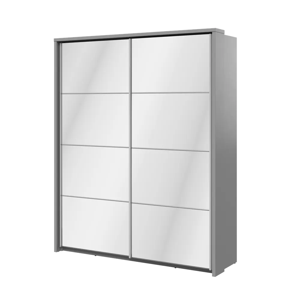 Szafa 2-drzwiowa z lustrami ARTI AR-17 180cm szara