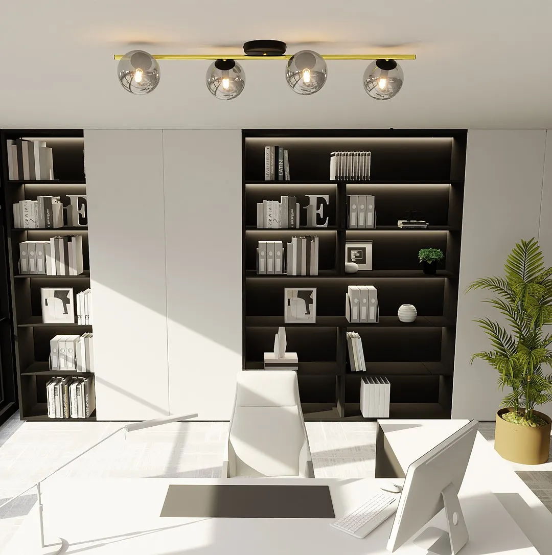 Lampa sufitowa SPLENDI Czarny,Złoty 1246/4 - 1246/4