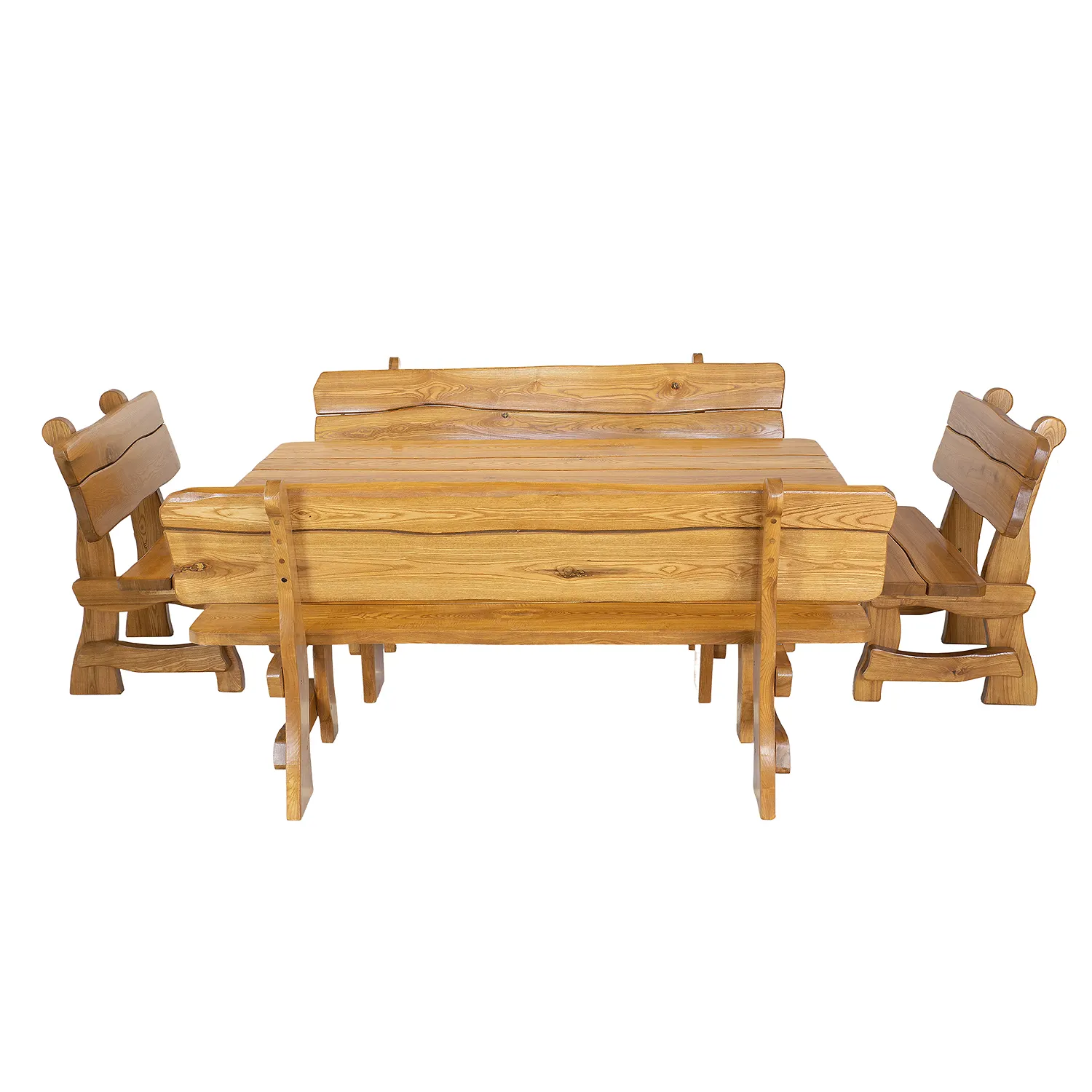 Stół ogrodowy drewniany ERYK 80X200 olcha kolor dąb powłoka ochronna - DR_MO217_STOL_S200