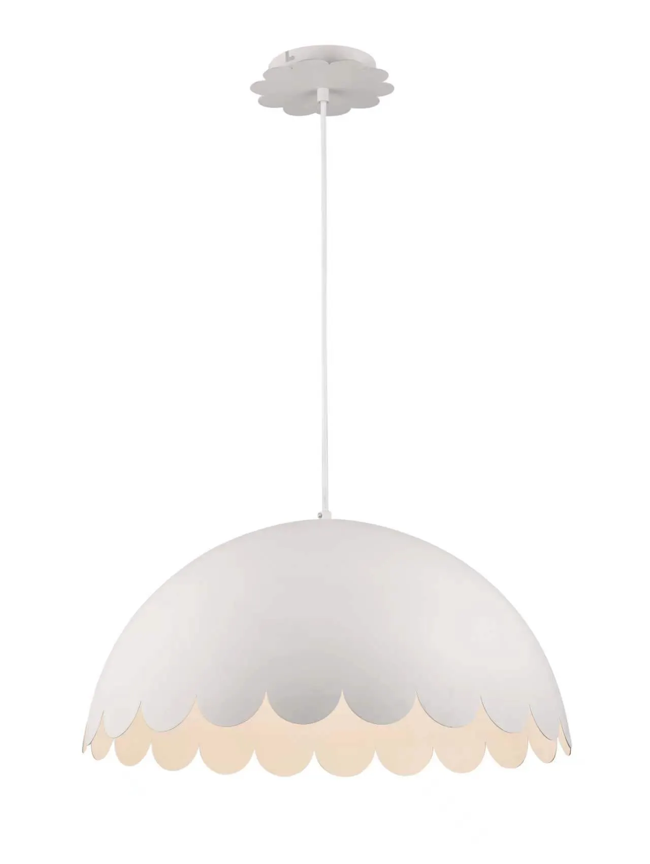 Lampa wisząca metalowa FLOW ø50 cm biała - LY01FLO/D50/BL